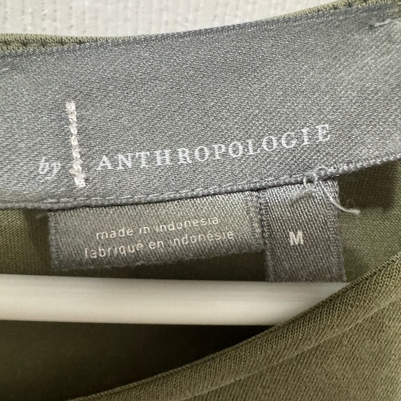 Anthropologie Averil Tee Dress Size M Olive Green - Picture 4 of 4